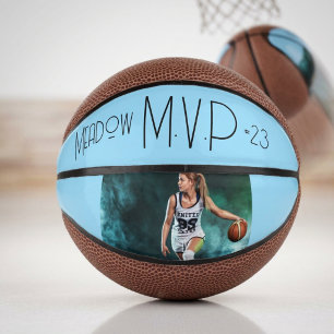 Mini Balón De Baloncesto Foto de jugadora MVP baloncesto mini personalizabl