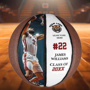 Mini Balón De Baloncesto Foto y nombre del Personalizado conmemorativo de l