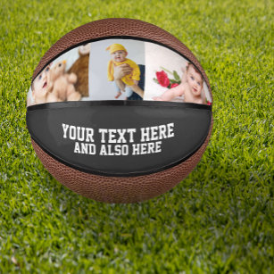 Mini Balón De Baloncesto Foto y texto personalizados por personalizado