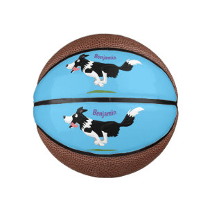 Mini Balón De Baloncesto Funny Border Collie perro corriendo personalizado