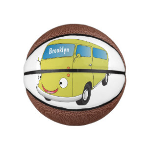 Mini Balón De Baloncesto Furgoneta de dibujos animados clásica de color ver