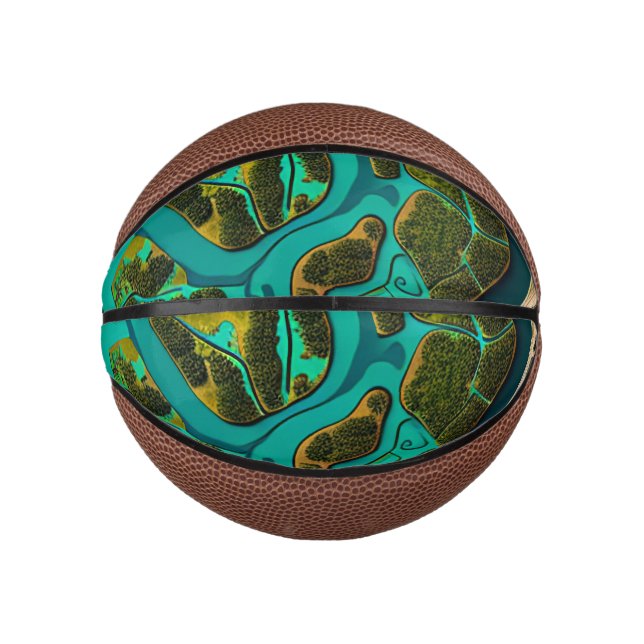 Mini Balón De Baloncesto Futuristic Marshlands (Anverso)