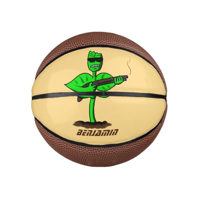 Mini Balón De Baloncesto Germinator cyborg personalizado divertido (Anverso)