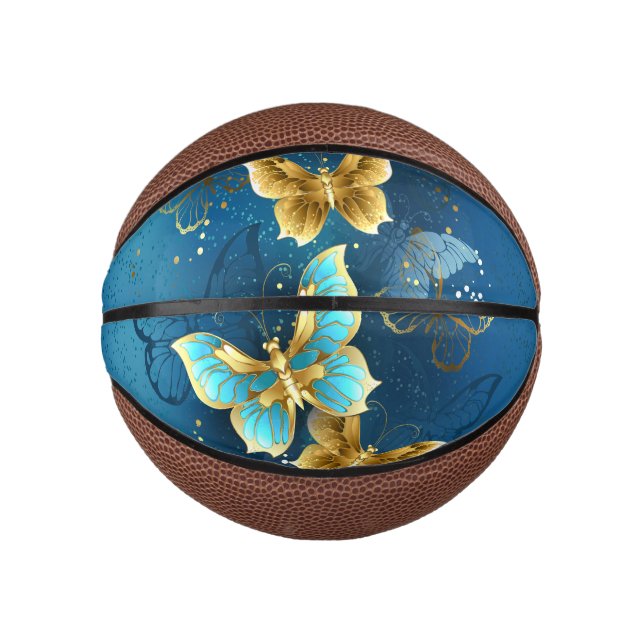 Mini Balón De Baloncesto Golden butterflies (Anverso)