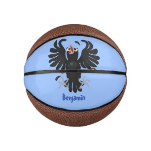 Mini Balón De Baloncesto Gracioso ilustracion de personalizado de cuervos l
