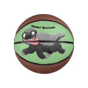 Mini Balón De Baloncesto Gracioso ilustracion personalizado de insignia con