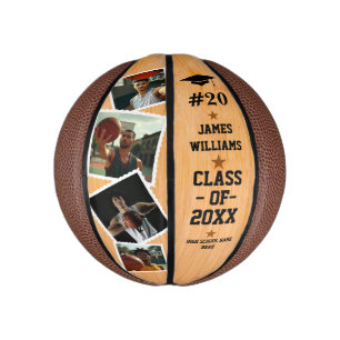 Mini Balón De Baloncesto Graduación Nombre personalizado principal, número