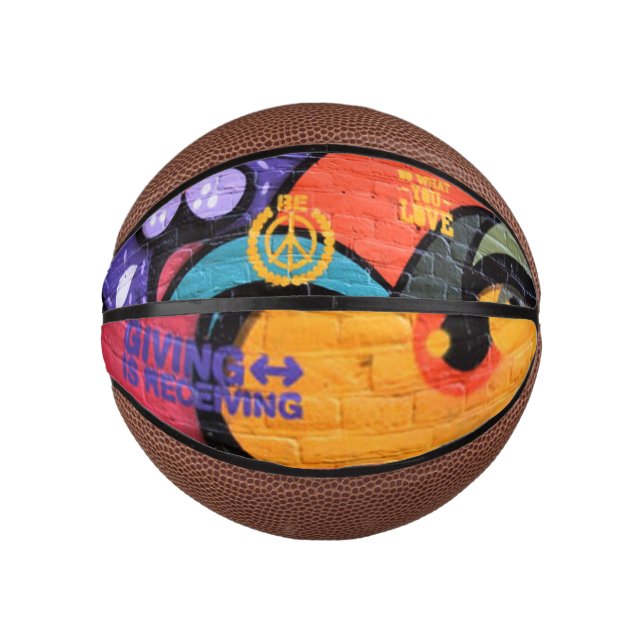 Mini Balón De Baloncesto Graffiti urbano Vibe Baloncesto (Anverso)