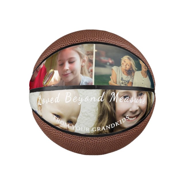 Mini Balón De Baloncesto Grandparents Day Basketball – Loved & Cherished (Anverso)