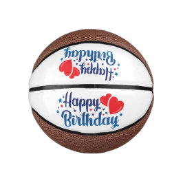 Mini Balón De Baloncesto happy birthday