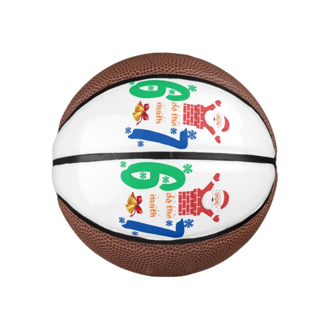 Mini Balón De Baloncesto Haz Las Cuentas 67 Meme Navidad (Anverso)