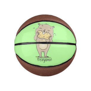 Mini Balón De Baloncesto Hermoso hámster sonriente lindo con personalizado 