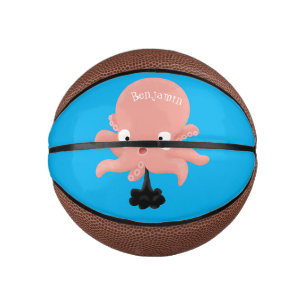 Mini Balón De Baloncesto Humor de personalizado de pulpo de bebé de color r