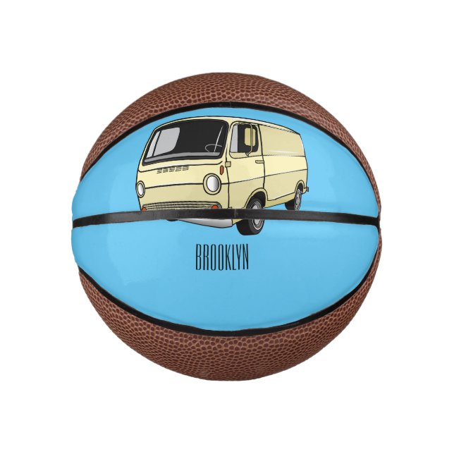 Mini Balón De Baloncesto Ilustracion clásico van personalizado (Anverso)