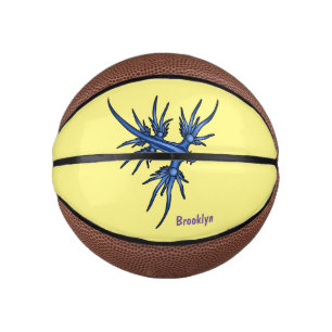 Mini Balón De Baloncesto Ilustración de babosa marina dragón azul