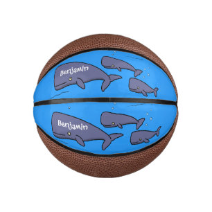 Mini Balón De Baloncesto Ilustracion de ballenas personalizados migratorias