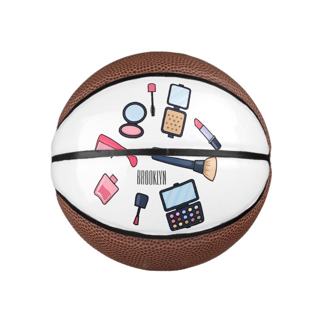 Mini Balón De Baloncesto Ilustracion de cosméticos/personalizados de maquil (Anverso)