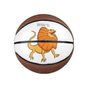 Mini Balón De Baloncesto Ilustración de dibujos animados de lagarto de cuel