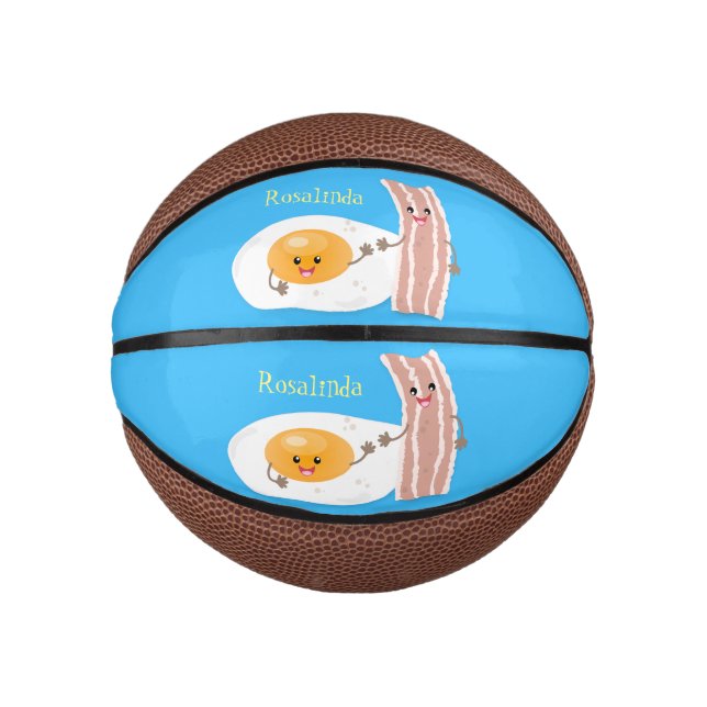Mini Balón De Baloncesto Ilustracion de huevo de kawaii y personalizado de  (Anverso)