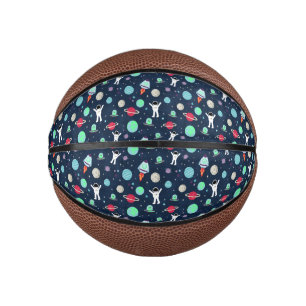 Mini Balón De Baloncesto Ilustración de patrón espacial