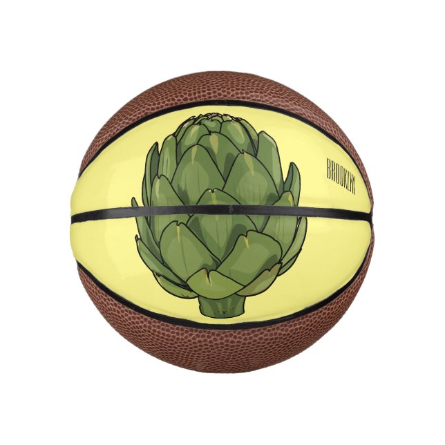 Mini Balón De Baloncesto Ilustracion de personalizado Artichoke (Anverso)