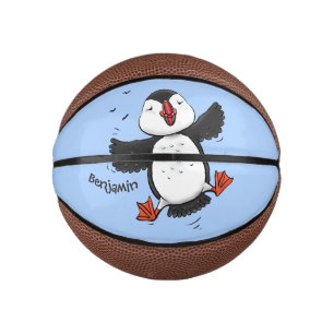 Mini Balón De Baloncesto Ilustracion de personalizado azul del ataúd flotan