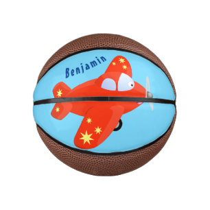Mini Balón De Baloncesto Ilustracion de personalizado de avión rojo con vue