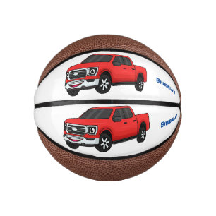 Mini Balón De Baloncesto Ilustracion de personalizado de camioneta roja