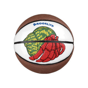 Mini Balón De Baloncesto Ilustracion de personalizado de cangrejo ermitaño