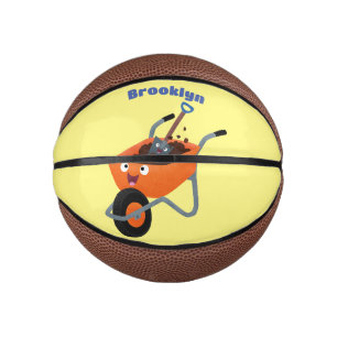 Mini Balón De Baloncesto Ilustracion de personalizado de carretilla naranja