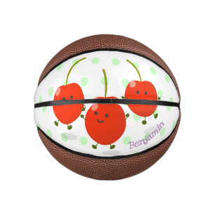 Mini Balón De Baloncesto Ilustracion de personalizado de cerezas rojas de s