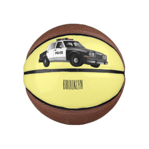 Mini Balón De Baloncesto Ilustracion de personalizado de coches de policía
