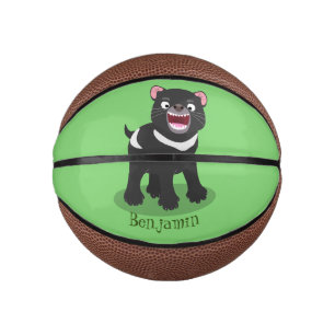 Mini Balón De Baloncesto Ilustracion de personalizado de demonio de Tasmani