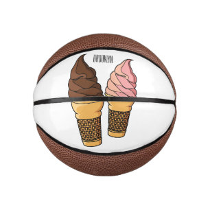 Mini Balón De Baloncesto Ilustracion de personalizado de helado de cono