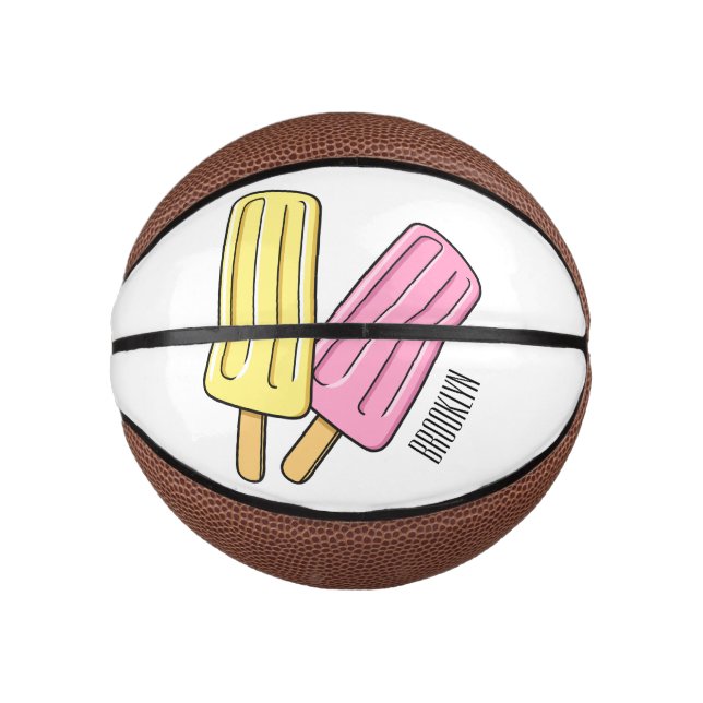 Mini Balón De Baloncesto Ilustracion de personalizado de hielo (Anverso)