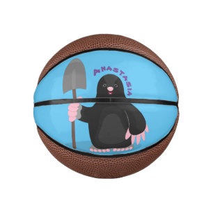 Mini Balón De Baloncesto Ilustracion de personalizado de lunar feliz