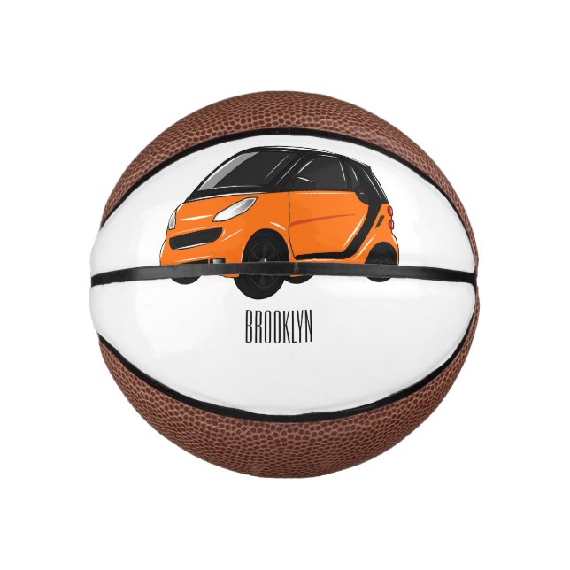 Mini Balón De Baloncesto Ilustracion de personalizado de micro coches (Anverso)