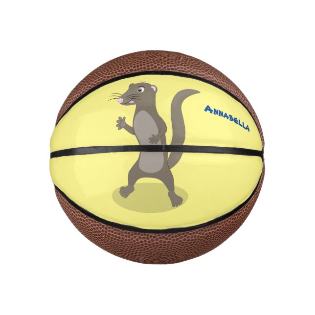 Mini Balón De Baloncesto Ilustracion de personalizado de mongosis suave (Anverso)