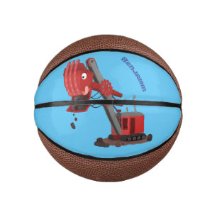 Mini Balón De Baloncesto Ilustracion de personalizado de pala de vapor roja