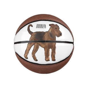 Mini Balón De Baloncesto Ilustracion de personalizado de perro Airedale ter