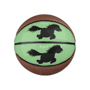 Mini Balón De Baloncesto Ilustracion de personalizado del pony de Shetland