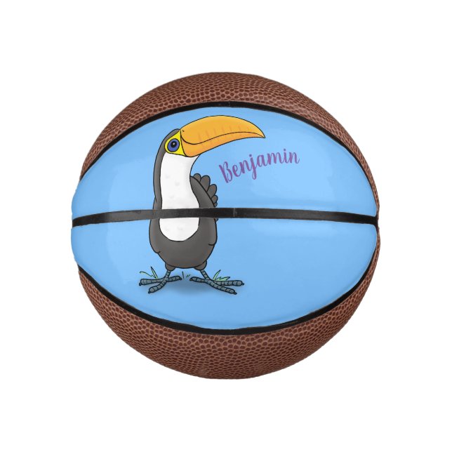 Mini Balón De Baloncesto Ilustracion de personalizado toscano feliz (Anverso)