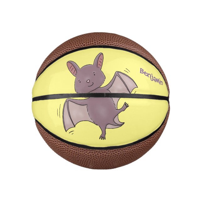 Mini Balón De Baloncesto Ilustracion de personalizado volador de bate de be (Anverso)