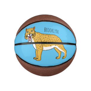 Mini Balón De Baloncesto Ilustración de tigre dientes de sable 