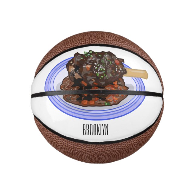 Mini Balón De Baloncesto Ilustracion del personalizado del costillar de cor (Anverso)