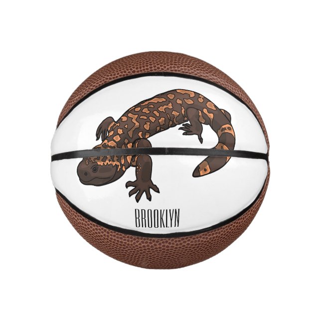 Mini Balón De Baloncesto Ilustracion monstruo personalizado Gila (Anverso)