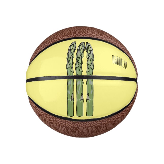 Mini Balón De Baloncesto Ilustracion personalizado Asparagus (Anverso)