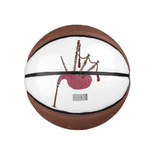Mini Balón De Baloncesto Ilustracion personalizado Bagpipes