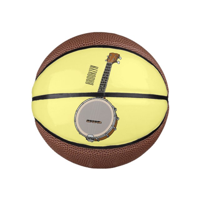 Mini Balón De Baloncesto Ilustracion personalizado Banjo (Anverso)