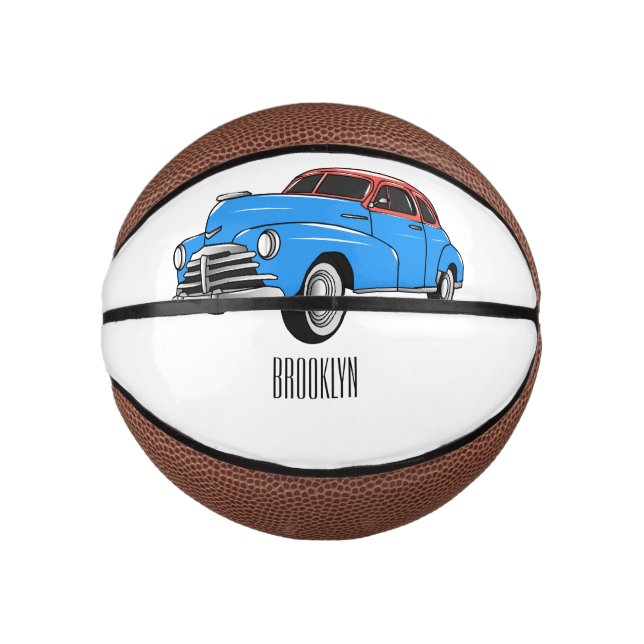 Mini Balón De Baloncesto Ilustracion personalizado clásico de 1948 (Anverso)